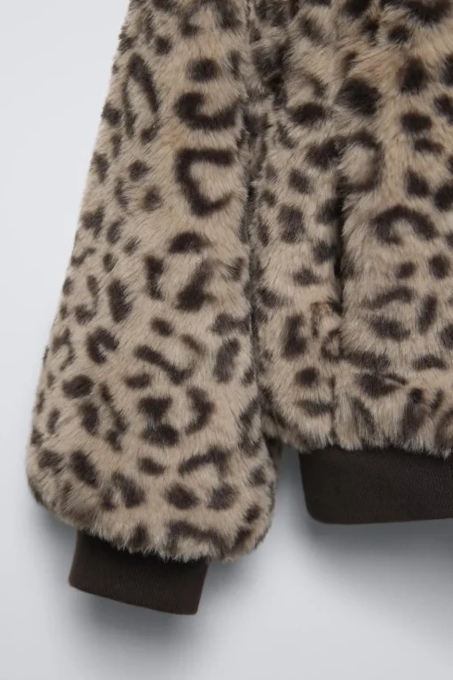 BOMBER EFECTO PELO ANIMAL PRINT