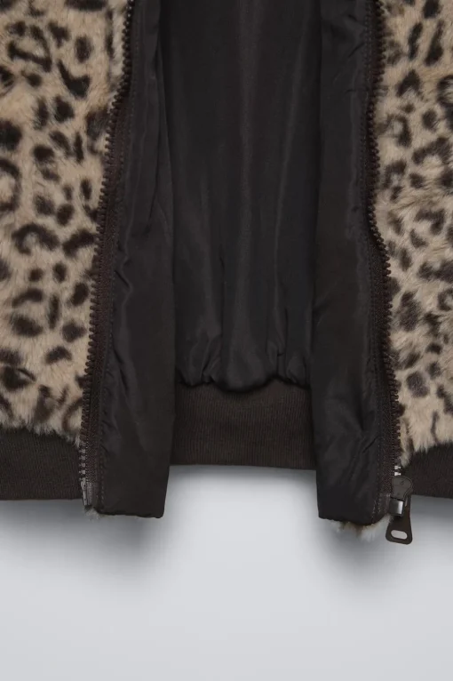 BOMBER EFECTO PELO ANIMAL PRINT