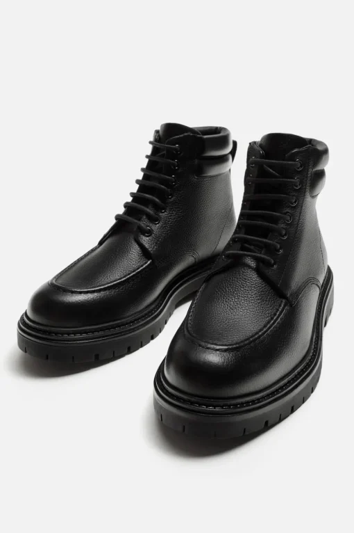 BOTA PIEL CORDONES