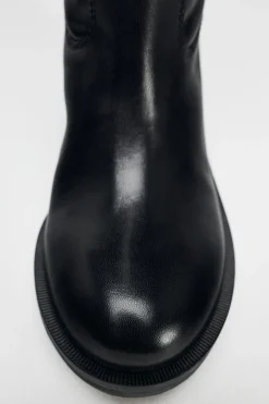 BOTA PLANA PIEL TIRADORES
