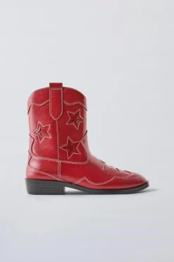 BOTÍN COWBOY ESTRELLAS MONOCOLOR