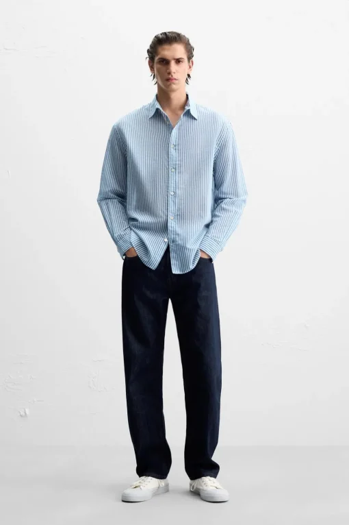 CAMISA ALGODÓN - SEDA RAYAS