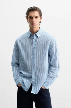 CAMISA ALGODÓN - SEDA RAYAS