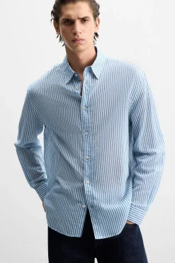 CAMISA ALGODÓN - SEDA RAYAS