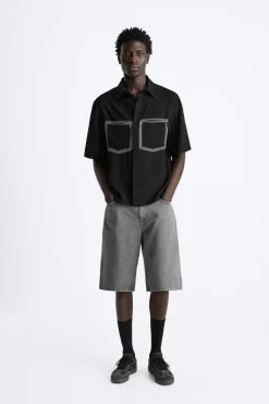 CAMISA BOLSILLOS CONTRASTE