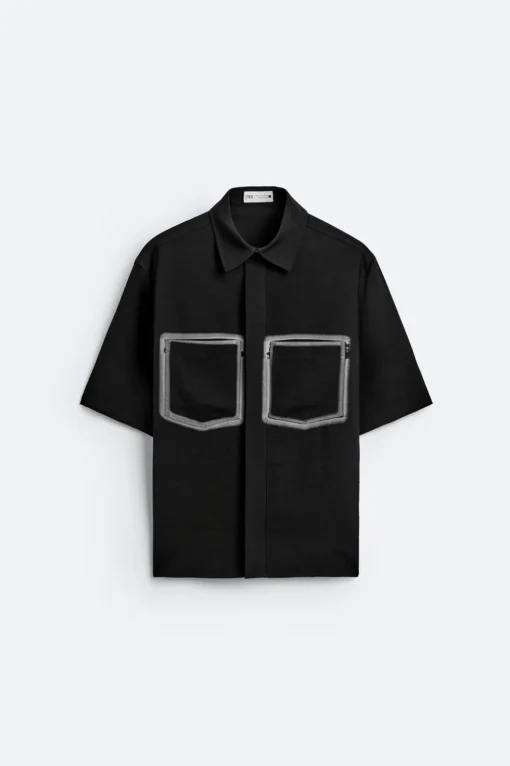CAMISA BOLSILLOS CONTRASTE