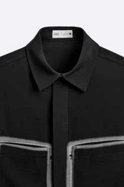 CAMISA BOLSILLOS CONTRASTE