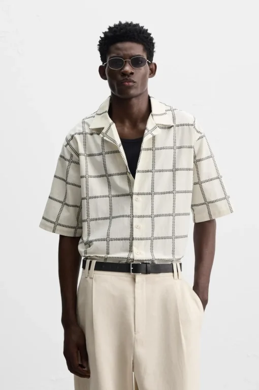 CAMISA BORDADO CUADROS