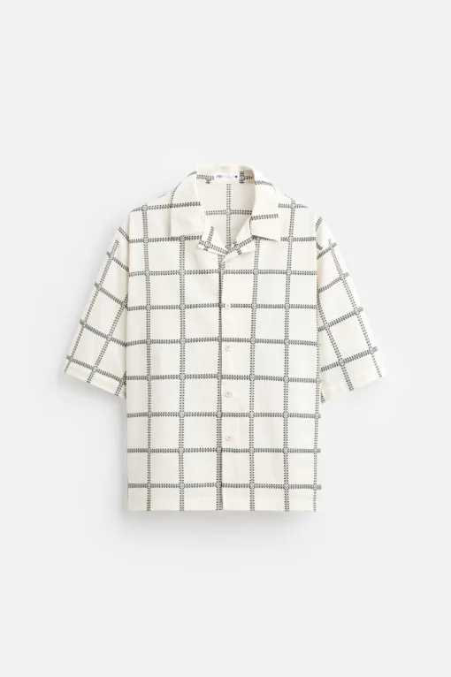 CAMISA BORDADO CUADROS