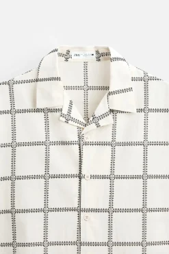 CAMISA BORDADO CUADROS