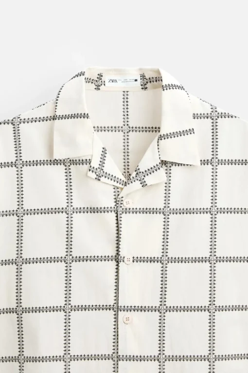 CAMISA BORDADO CUADROS