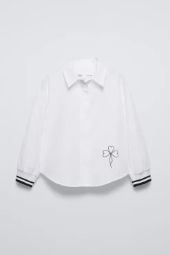 CAMISA BORDADO PUÑO RIB