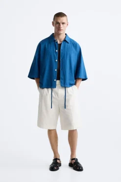 CAMISA BOXY FIT ALGODÓN - LINO