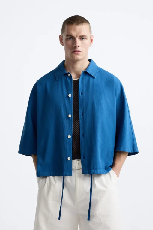 CAMISA BOXY FIT ALGODÓN - LINO