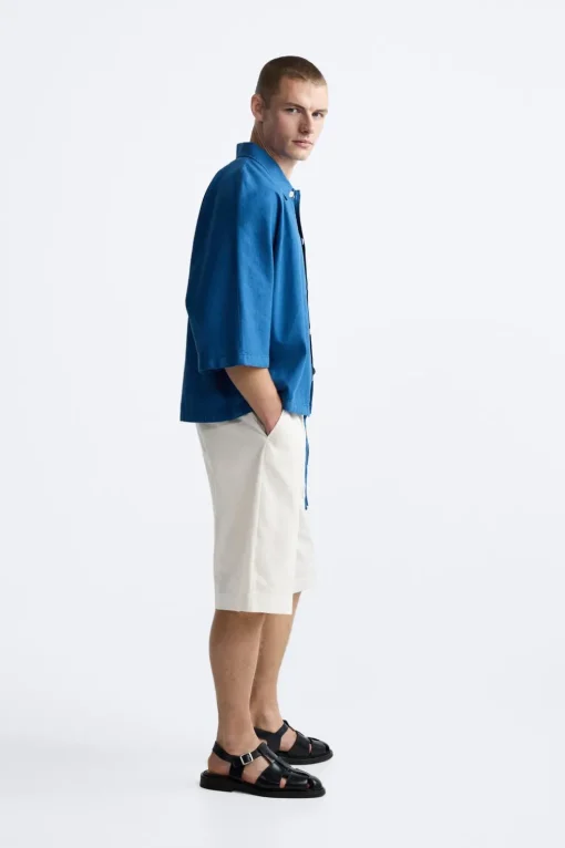 CAMISA BOXY FIT ALGODÓN - LINO