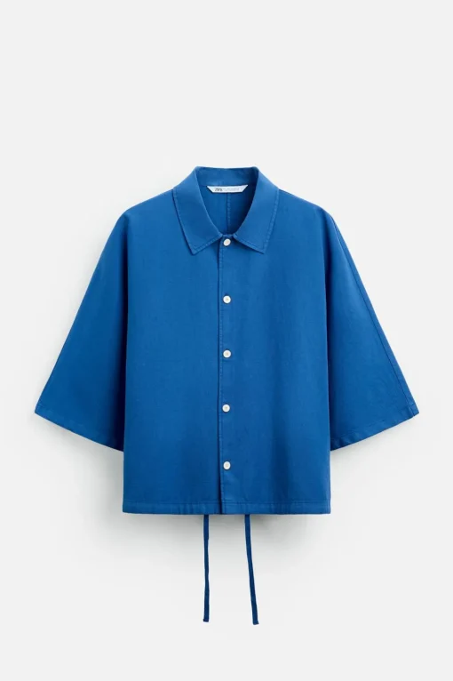 CAMISA BOXY FIT ALGODÓN - LINO