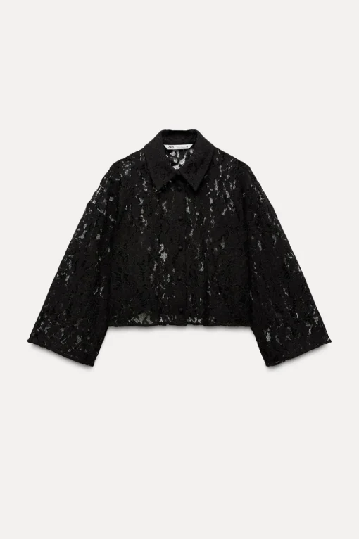 CAMISA CORTA ENCAJE