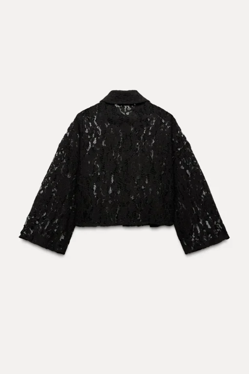 CAMISA CORTA ENCAJE
