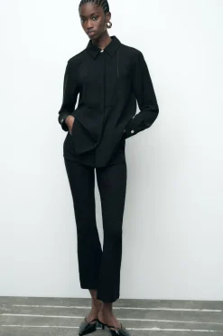 CAMISA CREPE ENTREDOSES