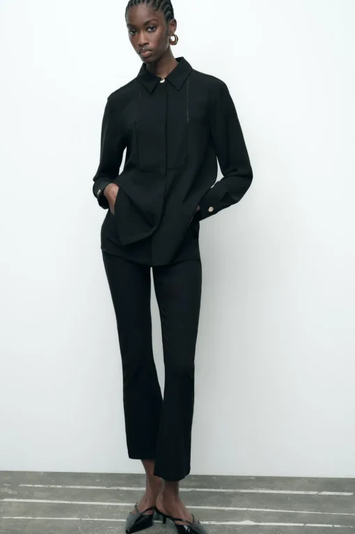 CAMISA CREPE ENTREDOSES