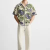 CAMISA CROCHET BORDADOS CONTRASTE