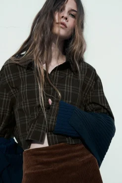CAMISA CROP CUADROS
