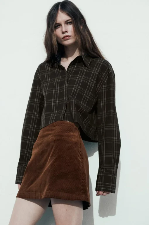 CAMISA CROP CUADROS