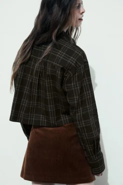 CAMISA CROP CUADROS