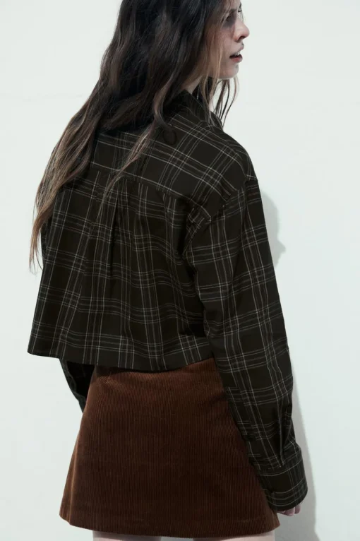 CAMISA CROP CUADROS