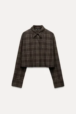 CAMISA CROP CUADROS
