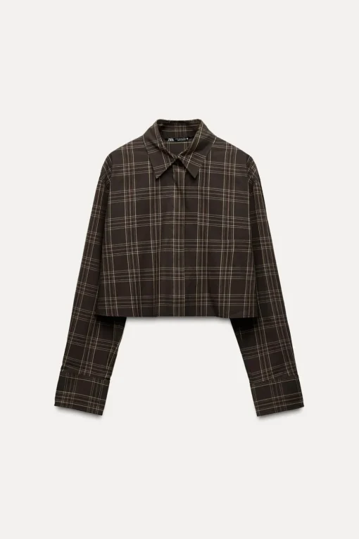 CAMISA CROP CUADROS