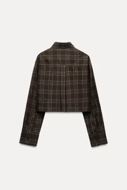 CAMISA CROP CUADROS