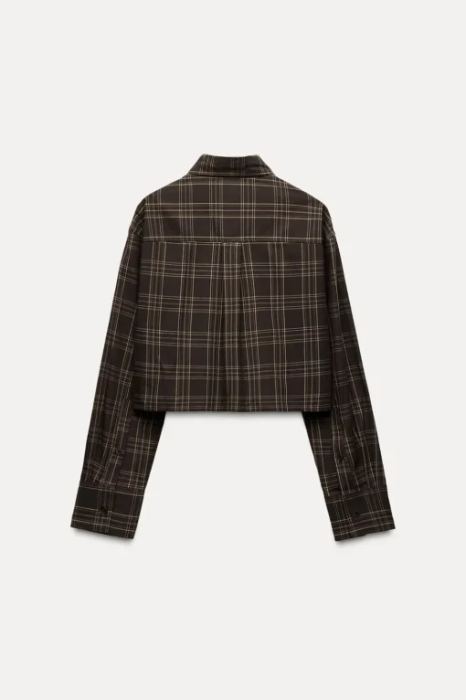 CAMISA CROP CUADROS