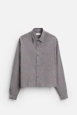 CAMISA CROPPED FIT RAYAS