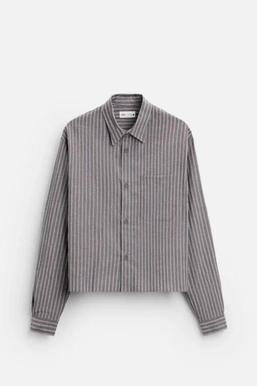 CAMISA CROPPED FIT RAYAS