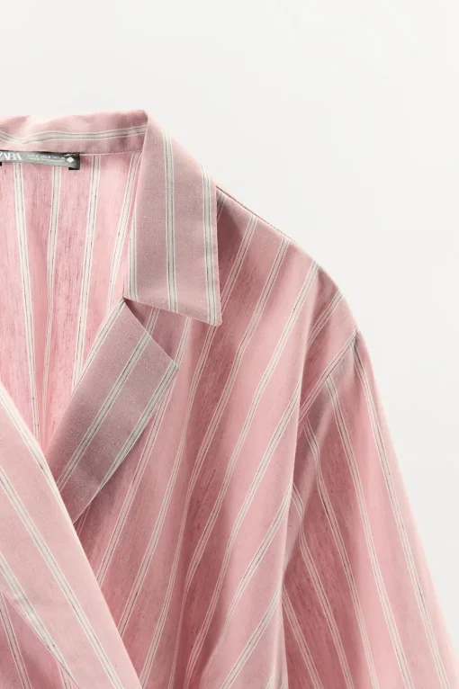 CAMISA CRUZADA RAYAS VIVO CONTRASTE