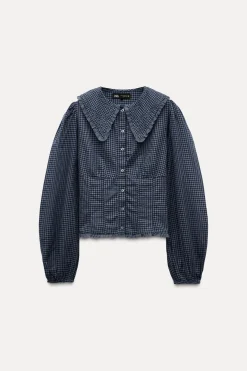 CAMISA CUELLO BOBO CUADROS VICHY