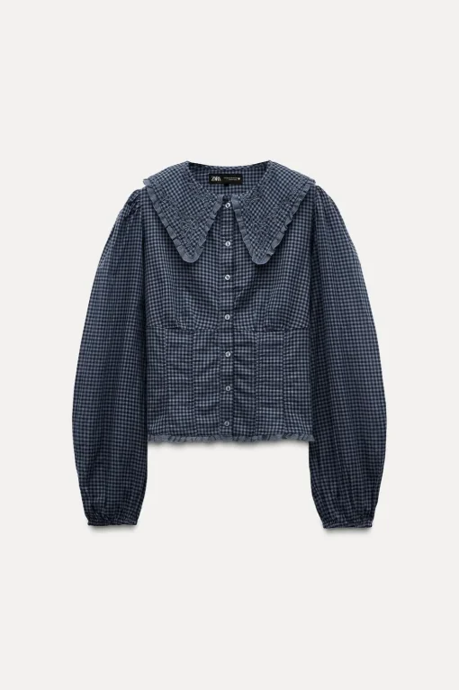 CAMISA CUELLO BOBO CUADROS VICHY
