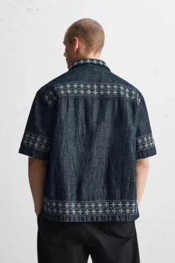 CAMISA DENIM BORDADOS