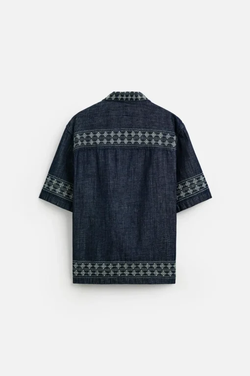 CAMISA DENIM BORDADOS