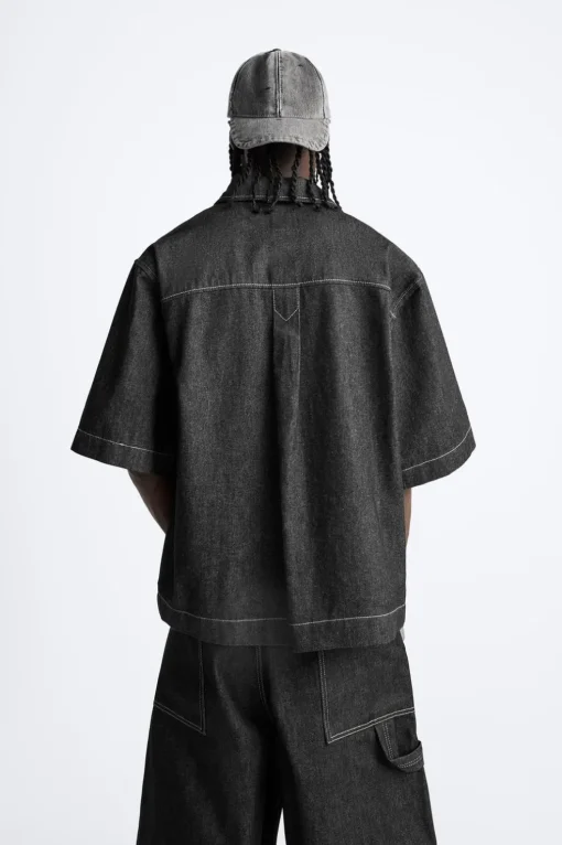 CAMISA DENIM PESPUNTES CONTRASTE