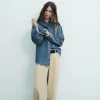 CAMISA DENIM TRF