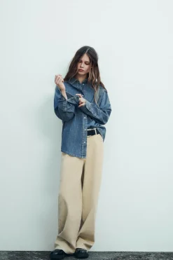 CAMISA DENIM TRF