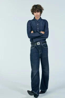 CAMISA DENIM TRF