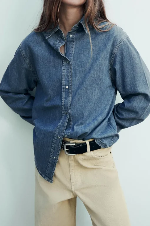 CAMISA DENIM TRF