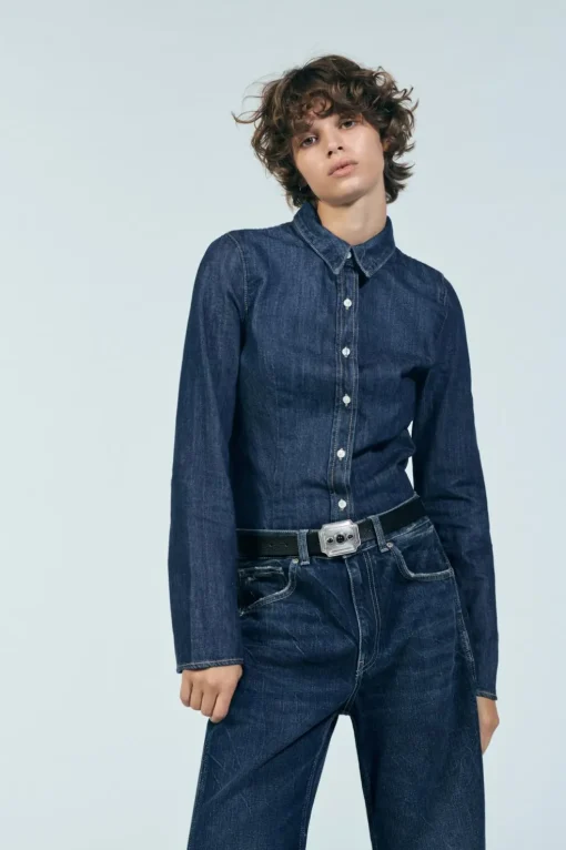 CAMISA DENIM TRF