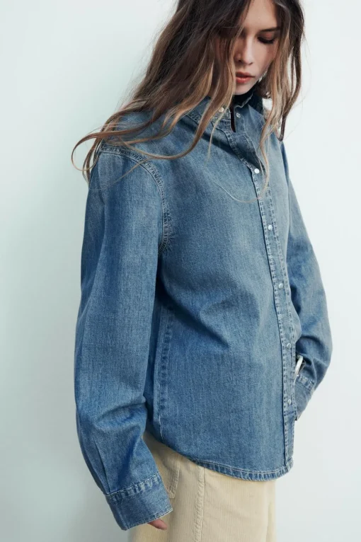 CAMISA DENIM TRF