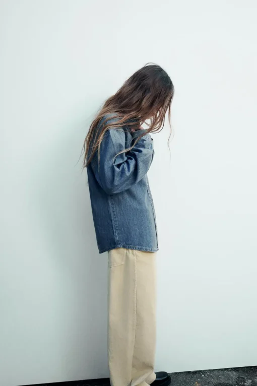CAMISA DENIM TRF
