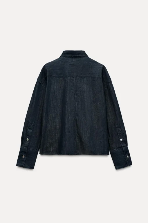 CAMISA DENIM TRF BOLSILLO