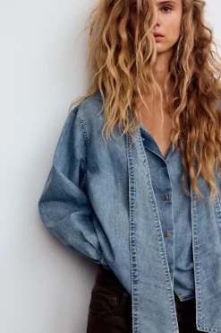 CAMISA DENIM TRF LAZO